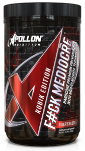 Apollon Nutrition - F#CK Mediocre - Hardcore Premium Pre-workout - Robik Edition