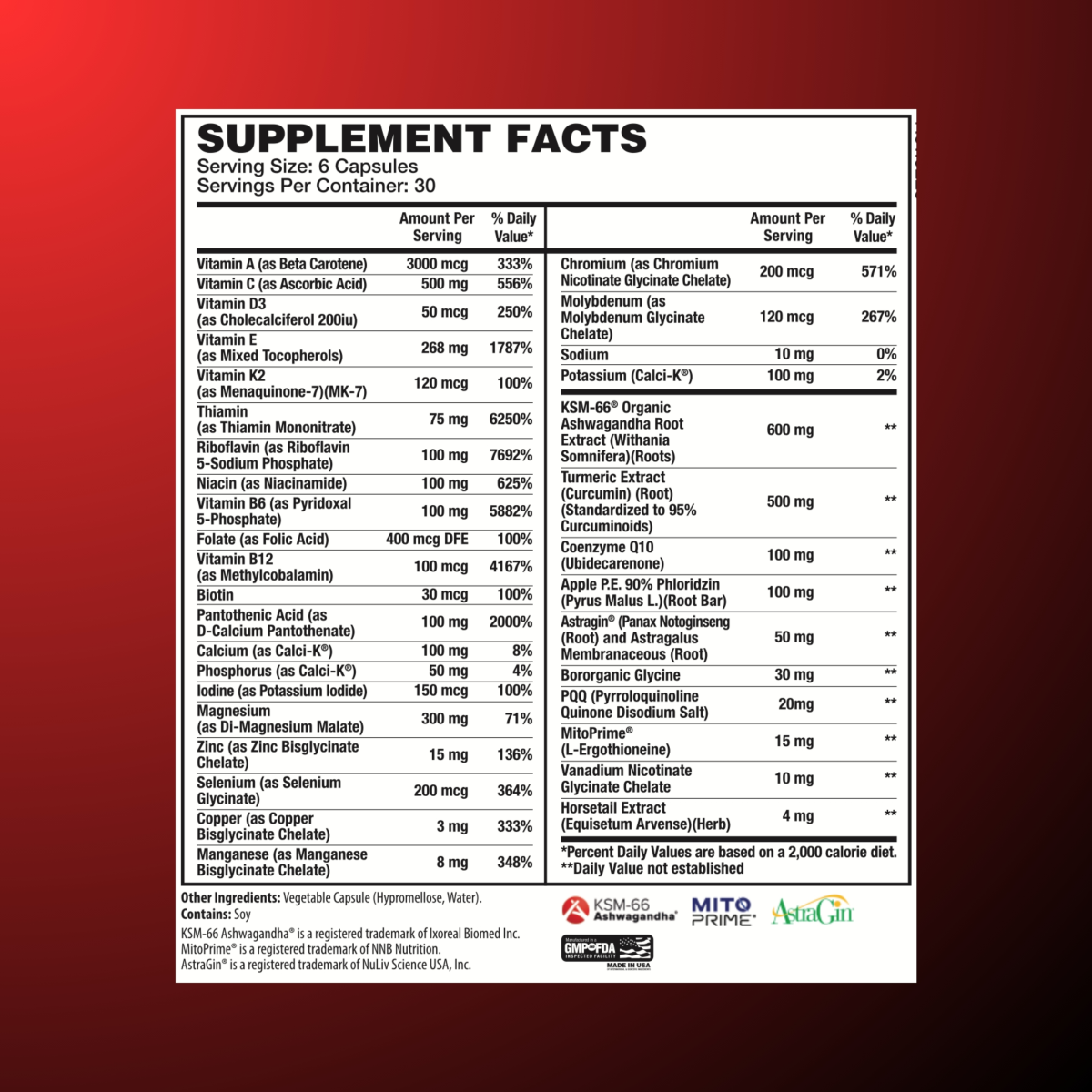 Multi - Premium Multivitamin & Mineral - 30 Serv.